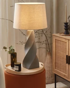 Lampada da tavolo BELAYA Ceramica Grigio