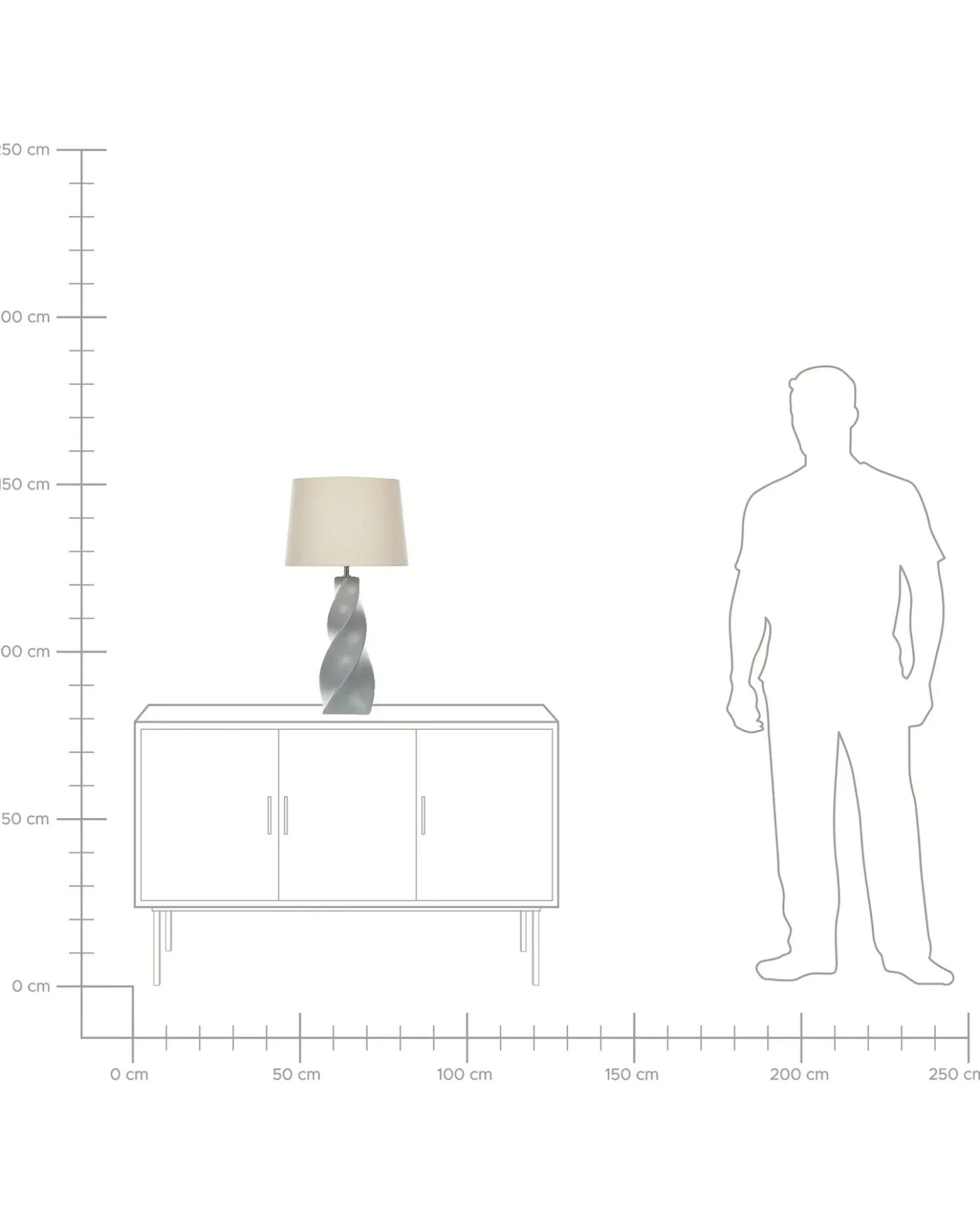 Lampada da tavolo BELAYA Ceramica Grigio