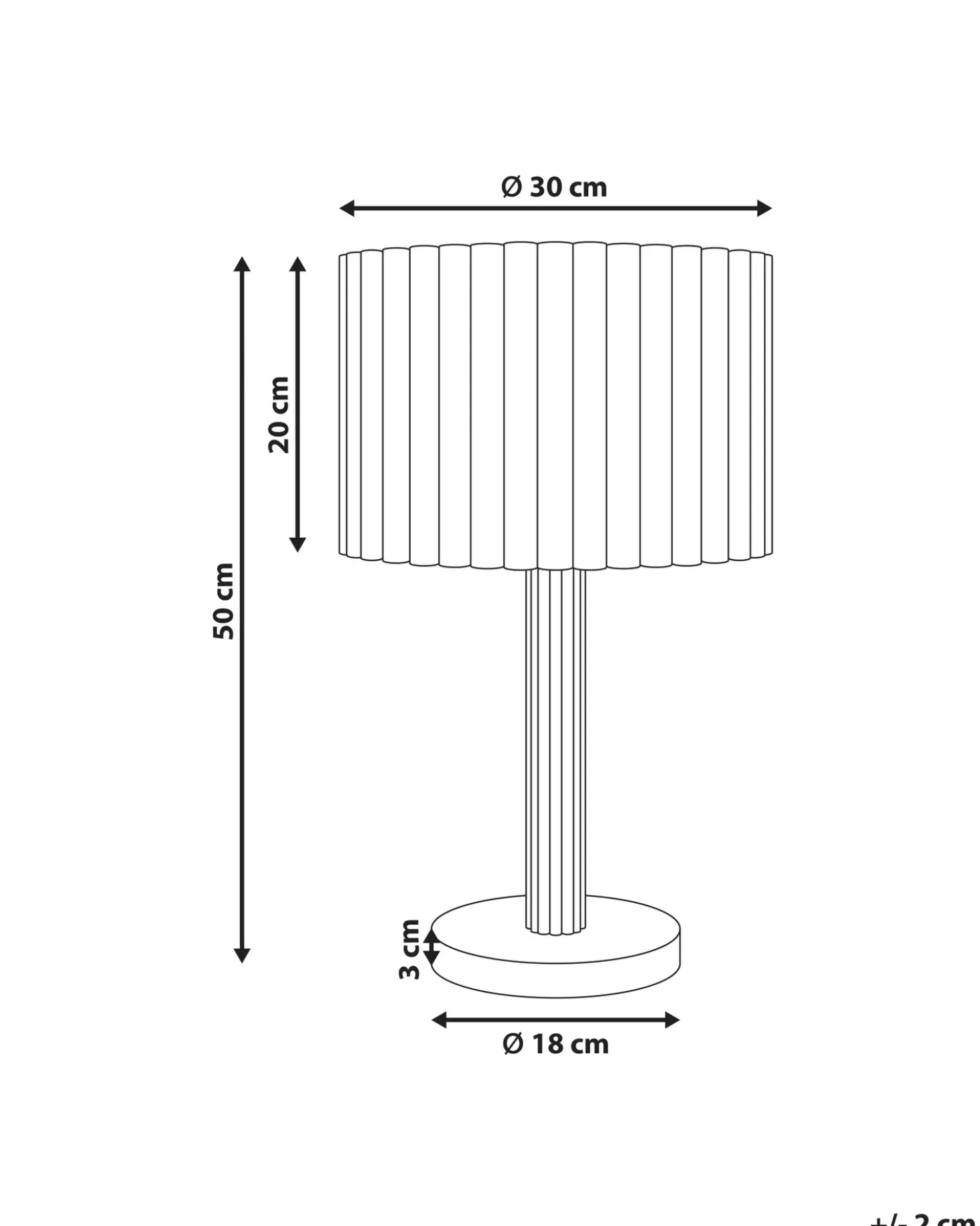 Lampada da tavolo BELESSA Lino Beige chiaro