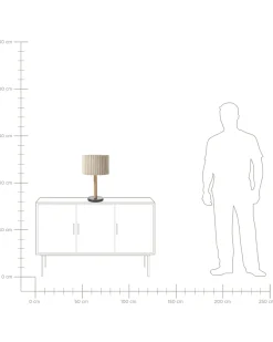 Lampada da tavolo BELESSA Lino Beige chiaro