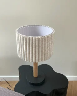 Lampada da tavolo BELESSA Lino Beige chiaro
