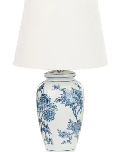 Lampada da tavolo BELUSO Porcellana Bianco/Blu