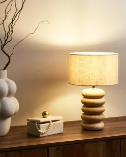 Lampada da tavolo BETWA Legno di mango Marrone chiaro