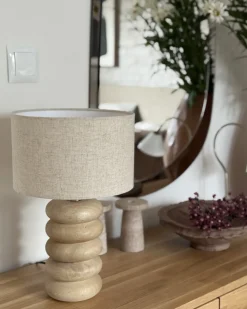 Lampada da tavolo BETWA Legno di mango Marrone chiaro