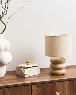 Lampada da tavolo BETWA Legno di mango Marrone chiaro