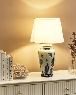 Lampada da tavolo BIJELA Porcellana Bianco/Blu