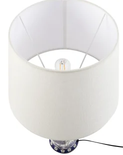 Lampada da tavolo BIJELA Porcellana Bianco/Blu