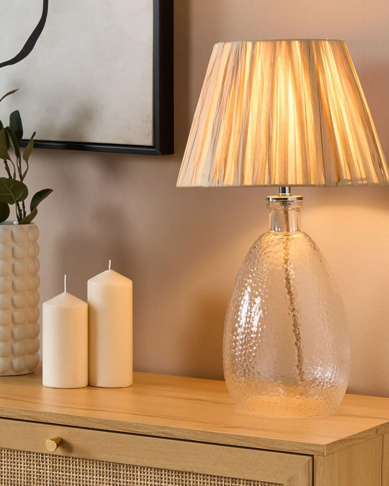 Lampada da tavolo BLANCO Vetro Naturale