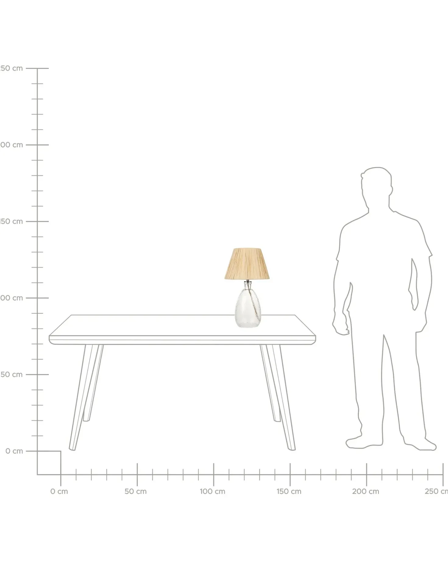 Lampada da tavolo BLANCO Vetro Naturale
