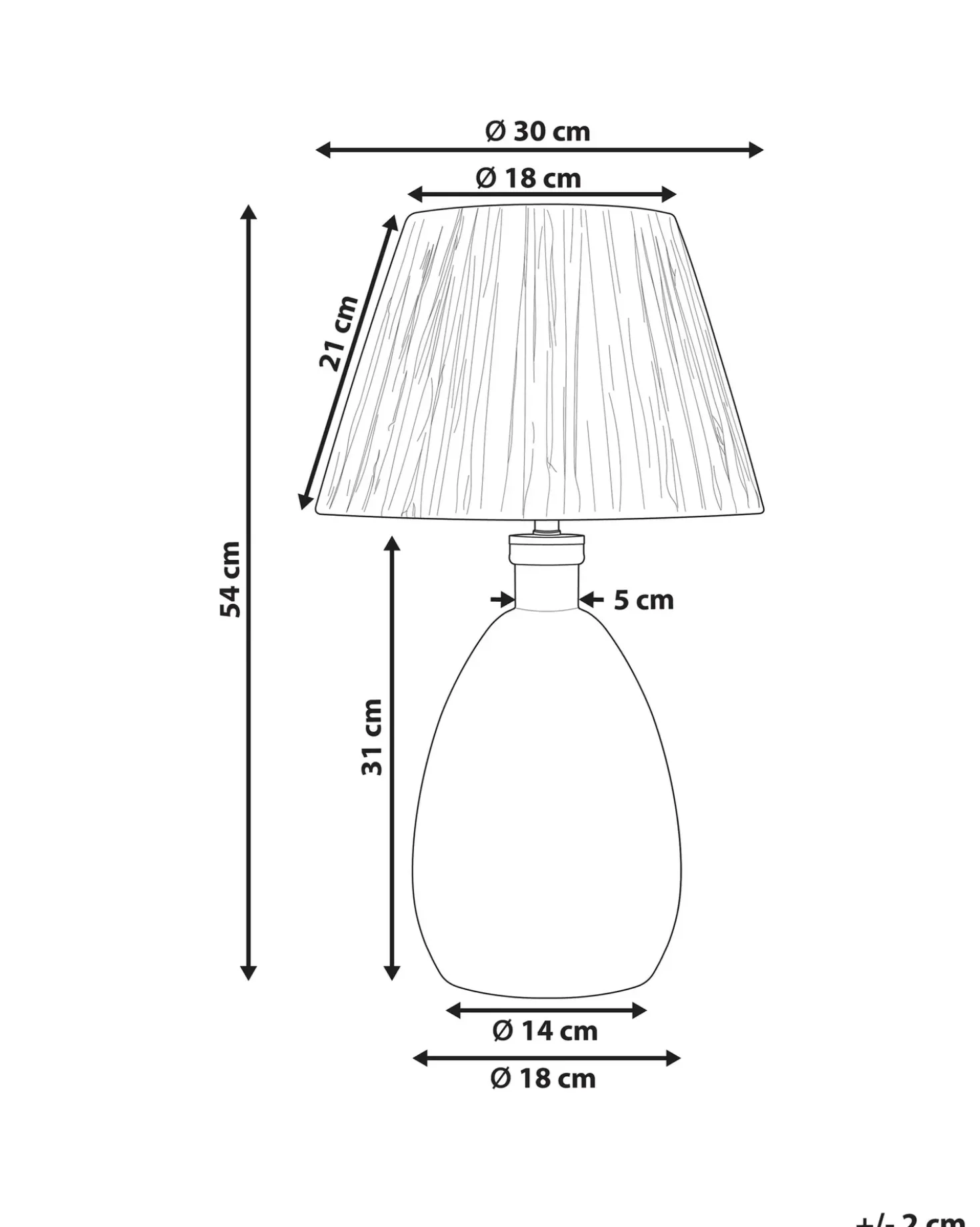 Lampada da tavolo BLANCO Vetro Naturale