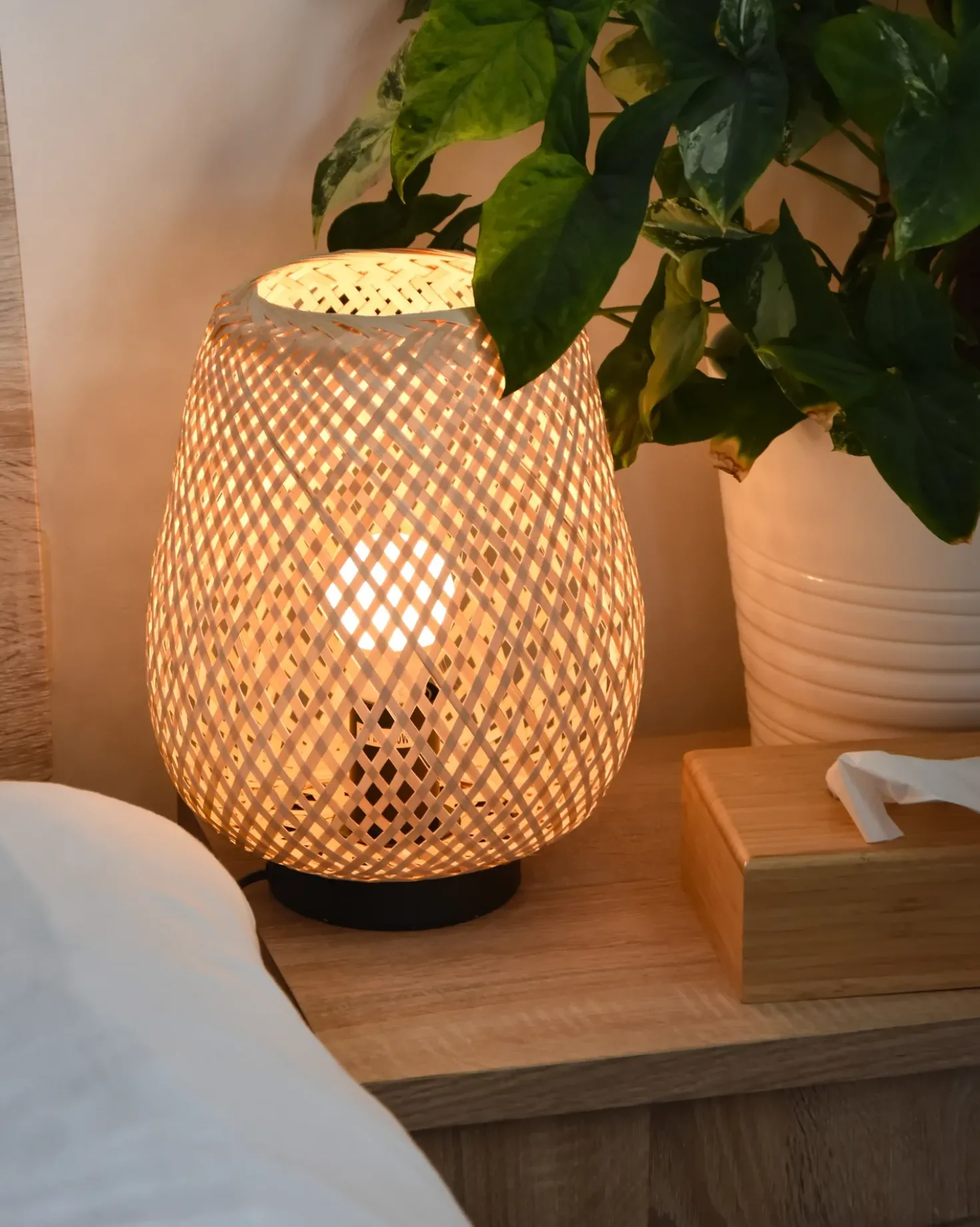 Lampada da tavolo BOMU Bambù Marrone chiaro