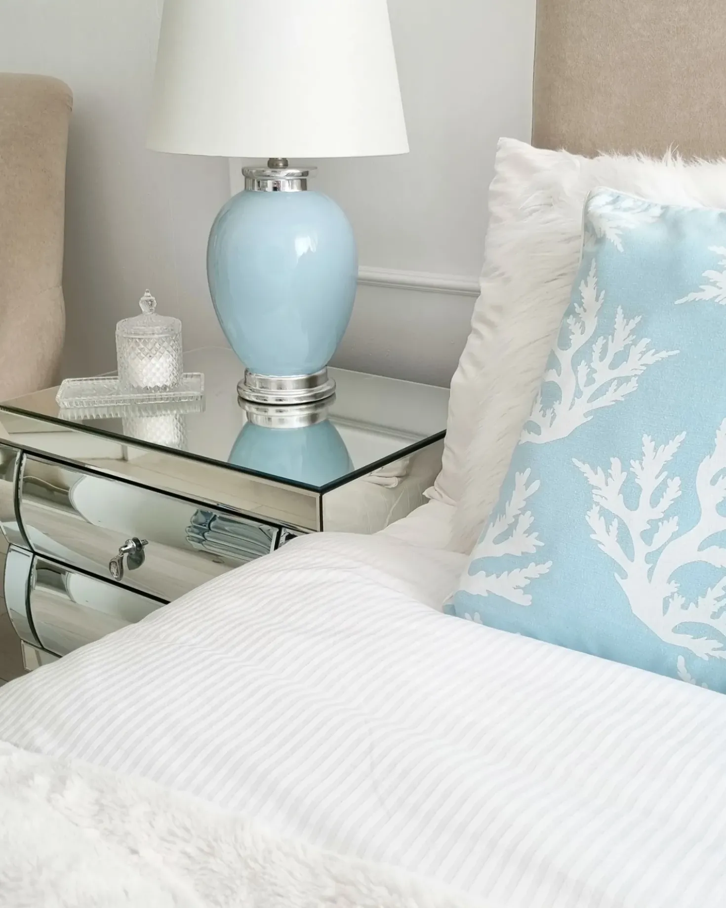 Lampada da tavolo BRENTA Ceramica Azzurro