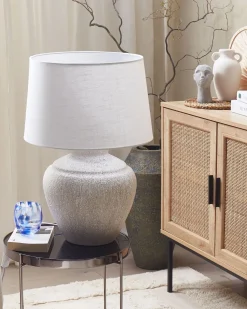 Lampada da tavolo CAINE Ceramica Beige chiaro