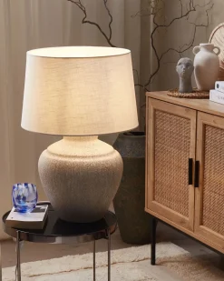 Lampada da tavolo CAINE Ceramica Beige chiaro