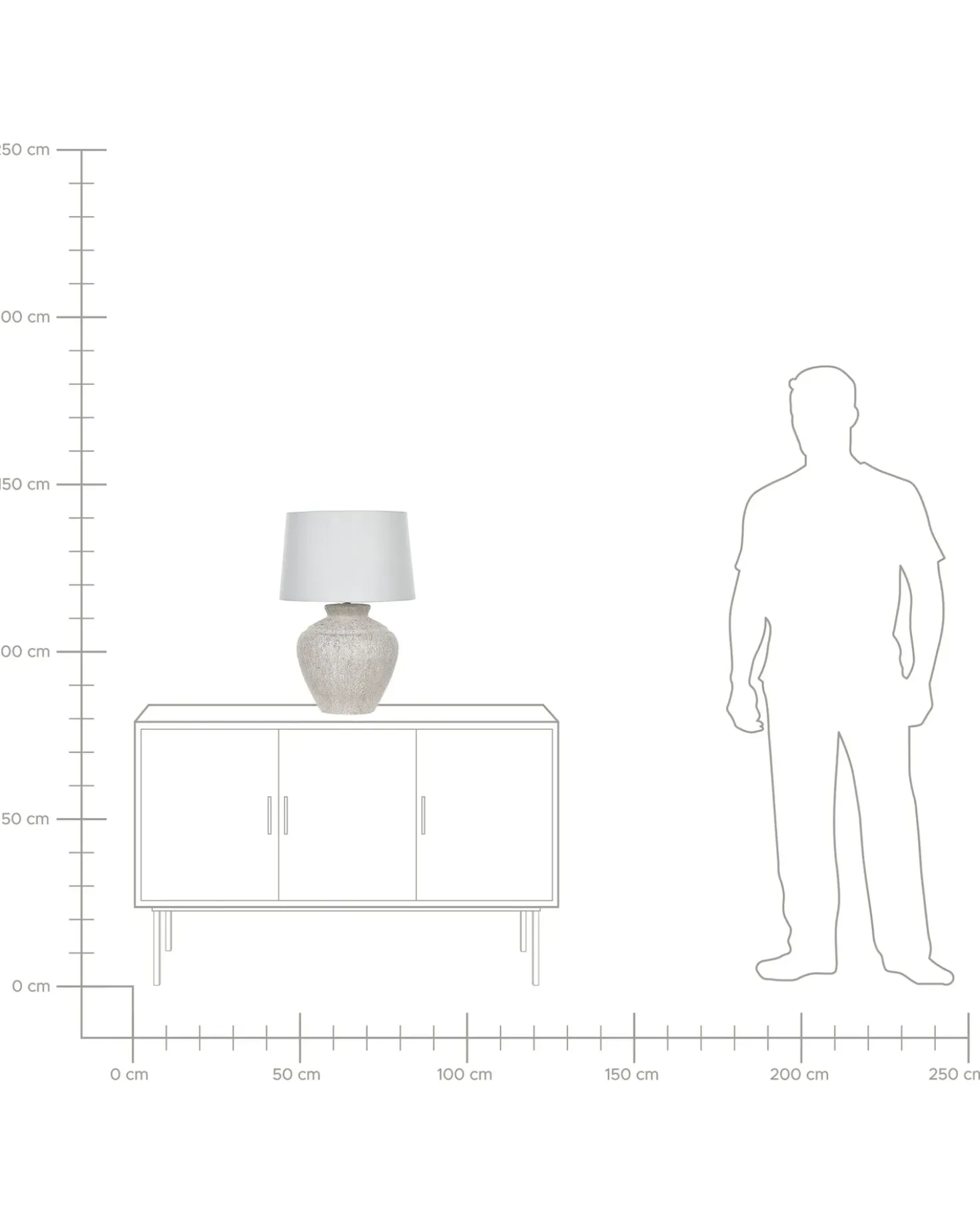 Lampada da tavolo CAINE Ceramica Beige chiaro