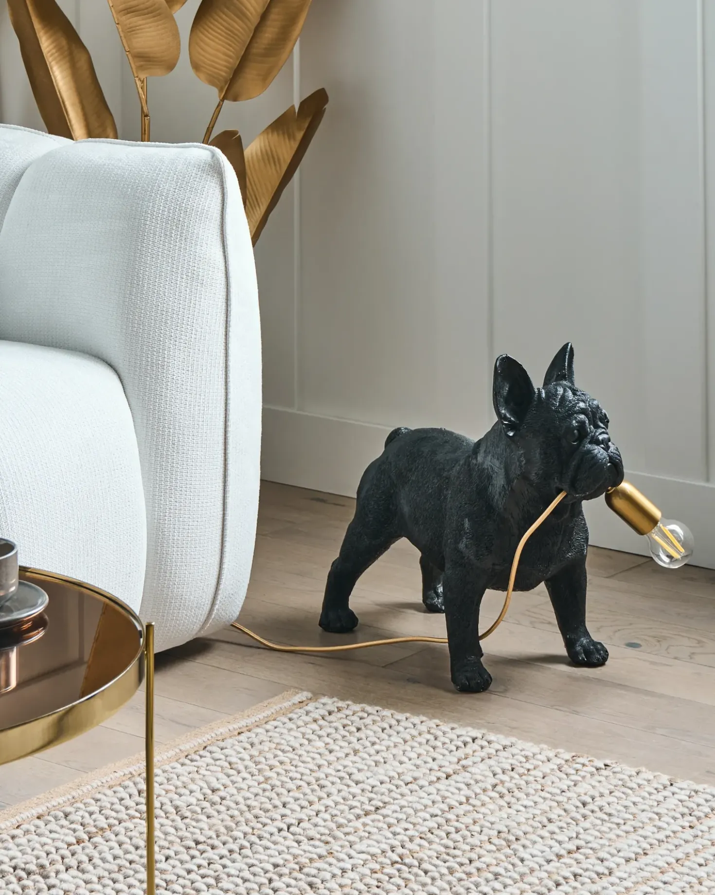 Lampada da tavolo Cane BAXTER Nero