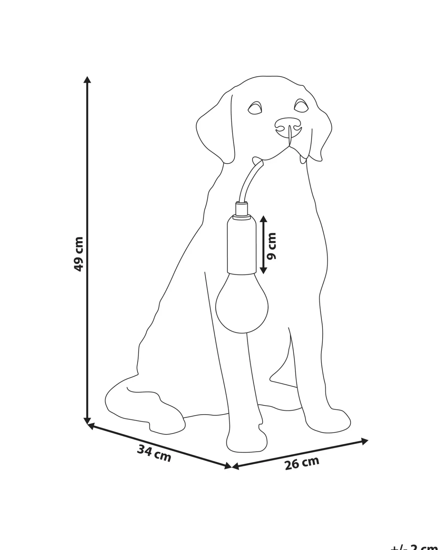 Lampada da tavolo Cane MARLEY Oro