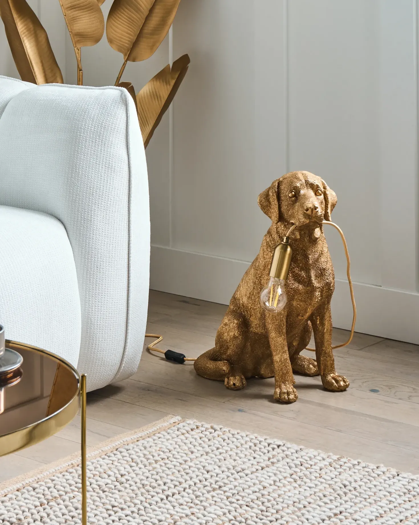 Lampada da tavolo Cane MARLEY Oro