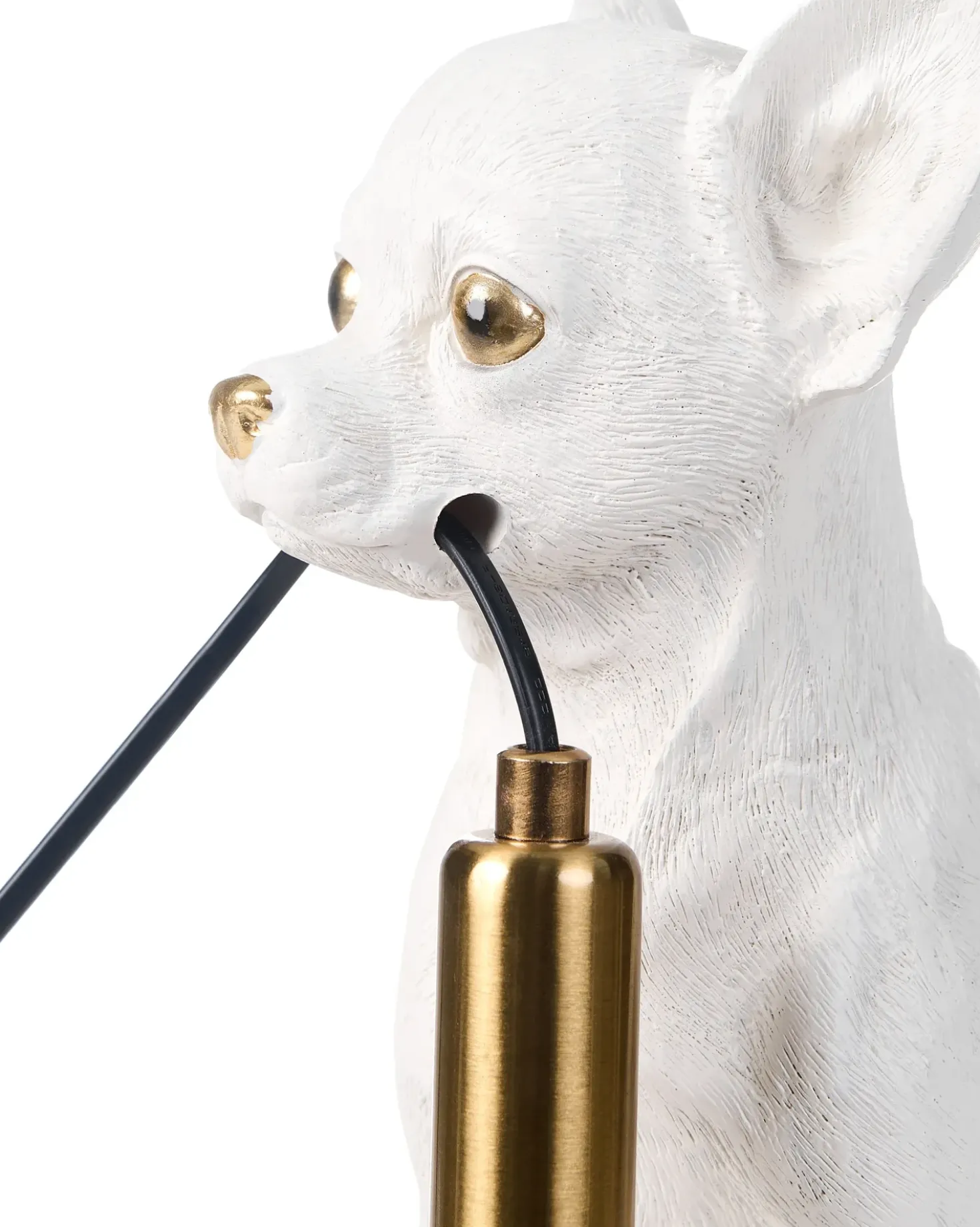 Lampada da tavolo Cane ROCCO Bianco