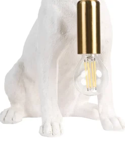 Lampada da tavolo Cane ROCCO Bianco