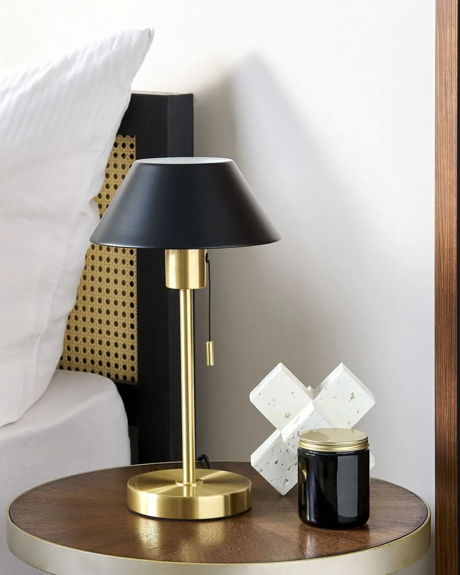 Lampada da tavolo CAPARO Metallo Nero/Oro