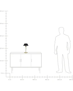 Lampada da tavolo CAPARO Metallo Nero/Oro