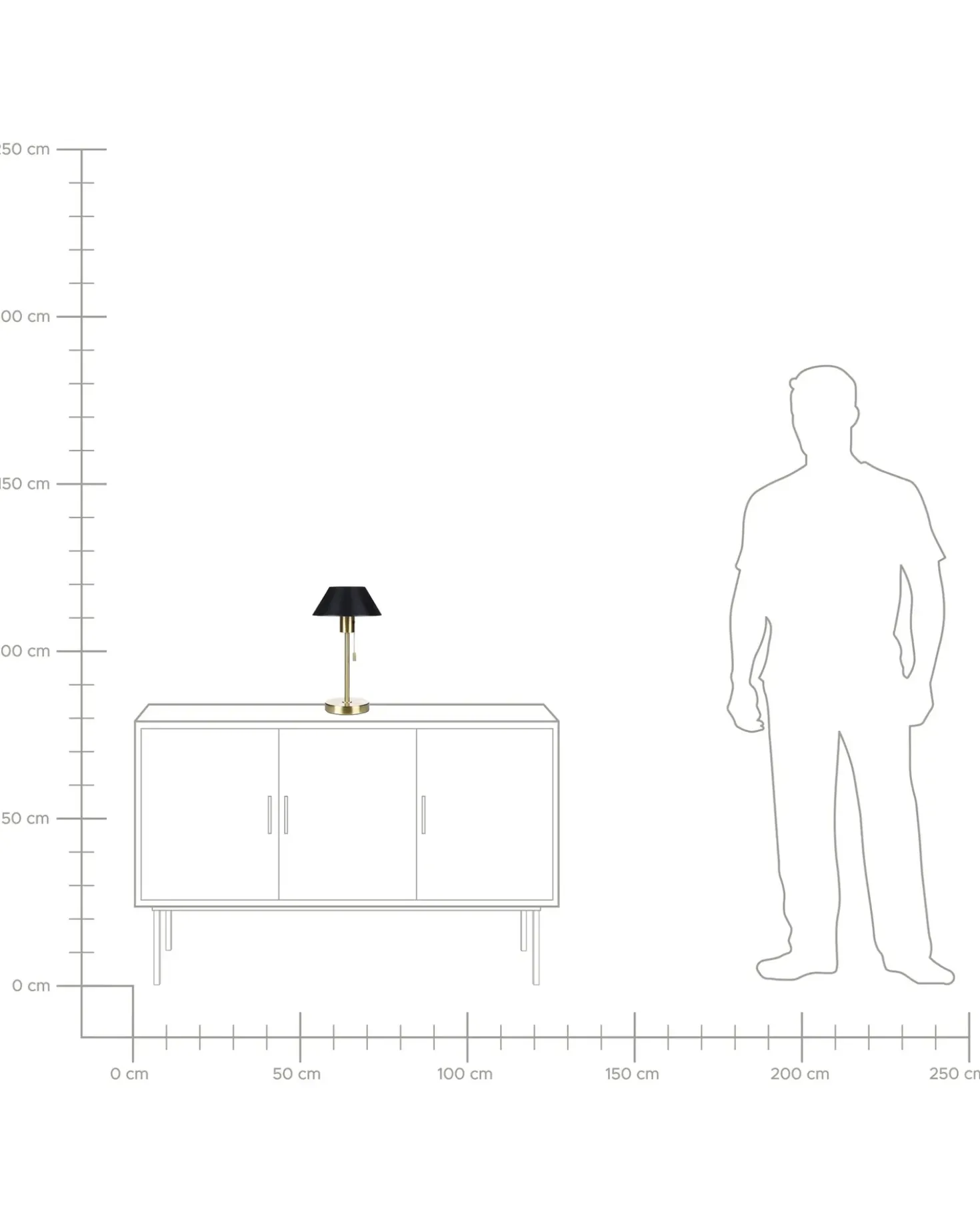 Lampada da tavolo CAPARO Metallo Nero/Oro