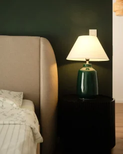 Lampada da tavolo CARETA Ceramica Verde scuro