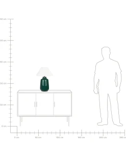Lampada da tavolo CARETA Ceramica Verde scuro