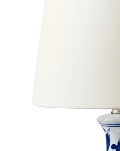 Lampada da tavolo CARMEN Porcellana Bianco/Blu