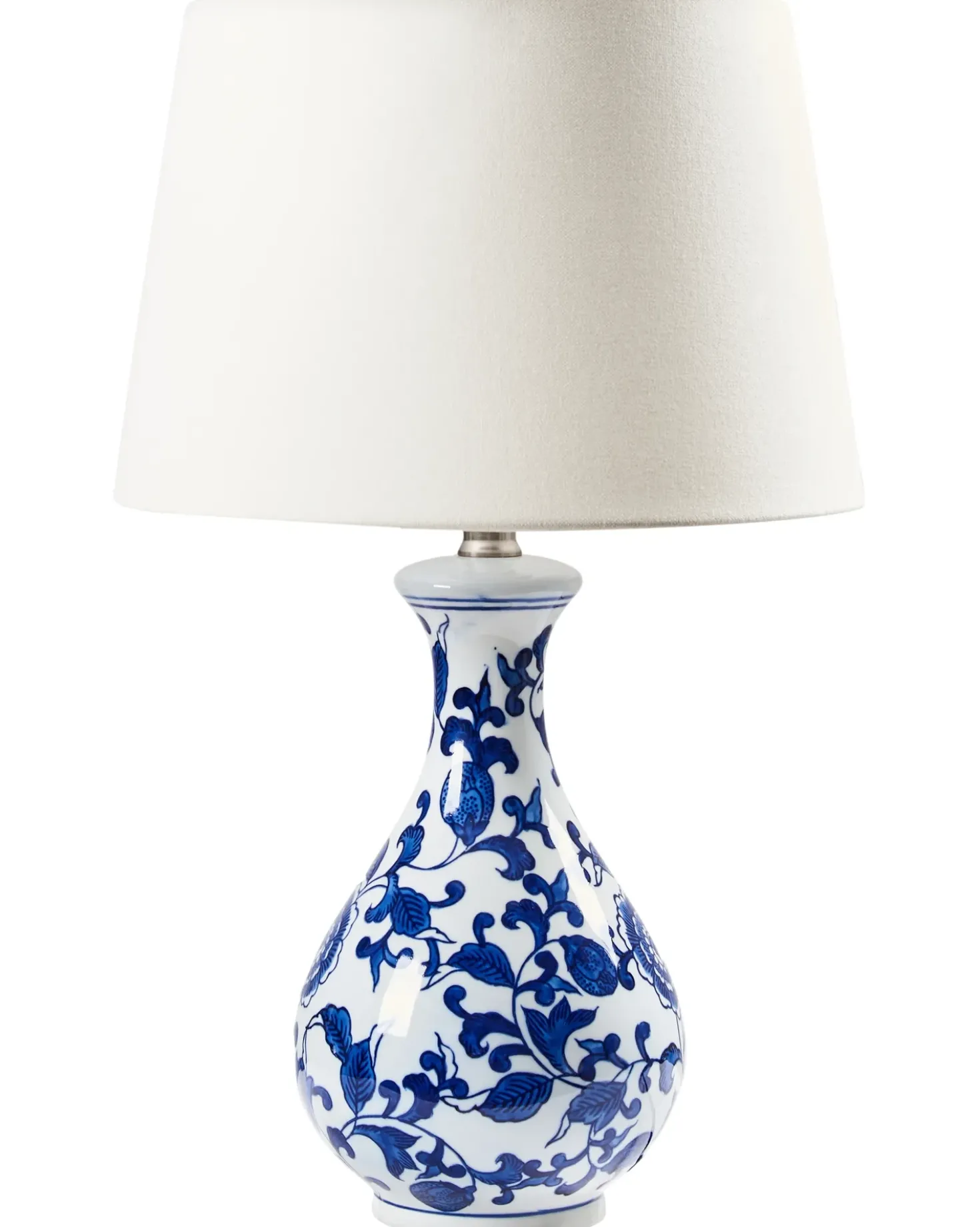 Lampada da tavolo CARMEN Porcellana Bianco/Blu