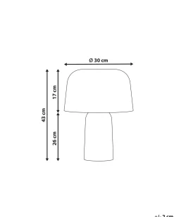Lampada da tavolo CARRASCO Cartapesta Bianco