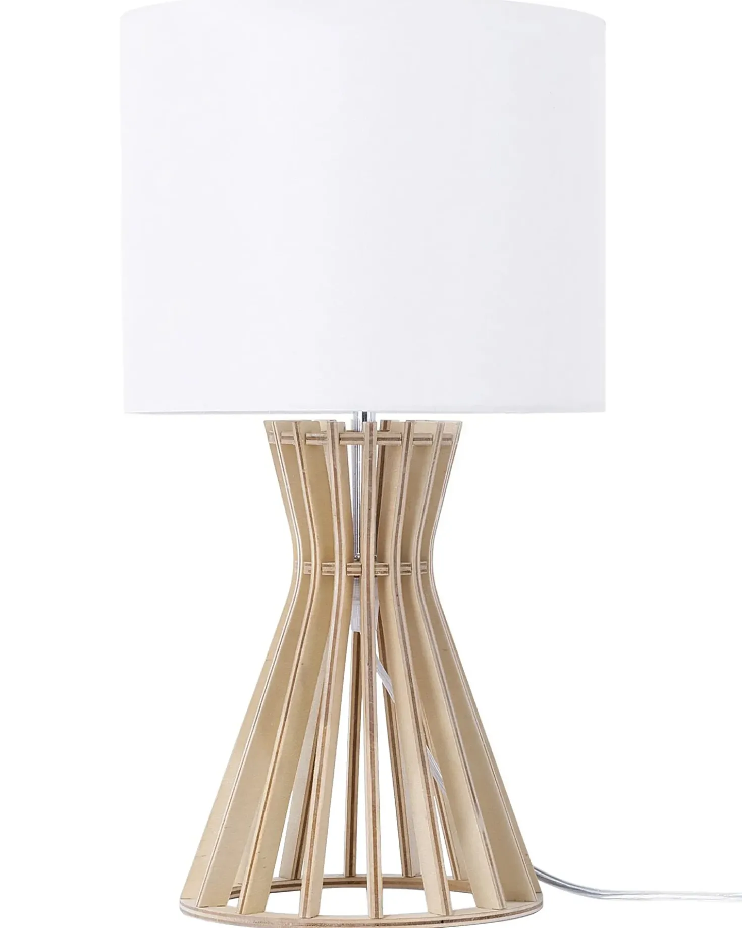 Lampada da tavolo CARRION Marrone/Bianco
