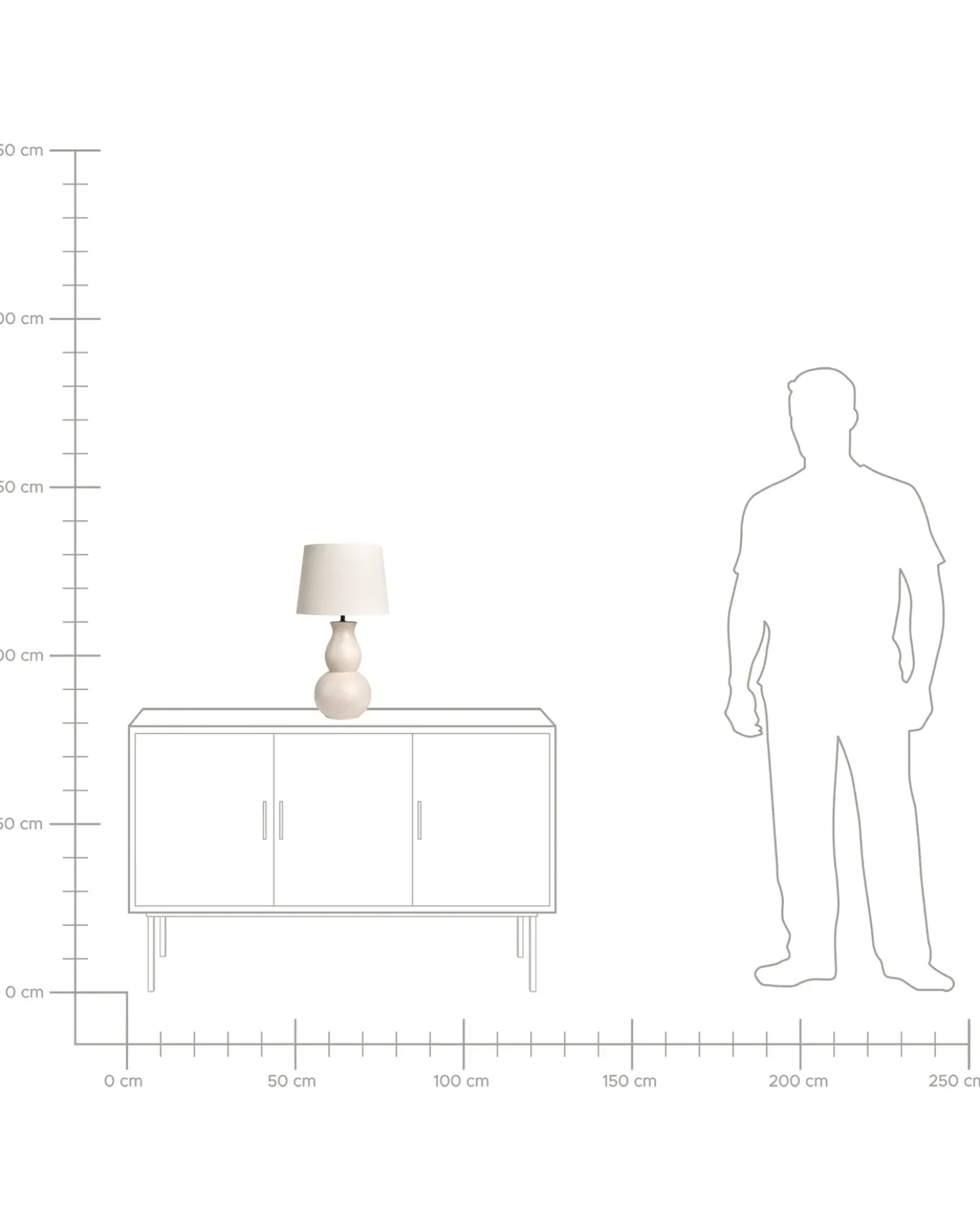 Lampada da tavolo CHARGES Ceramica Beige chiaro