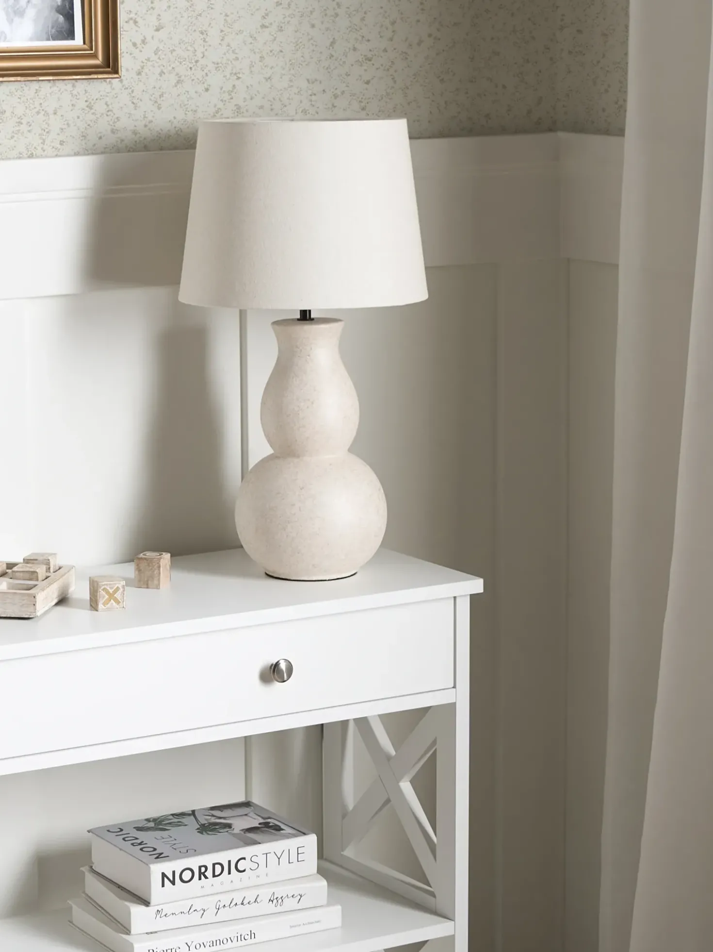 Lampada da tavolo CHARGES Ceramica Beige chiaro