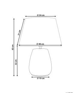 Lampada da tavolo CIDRA Ceramica Multicolore