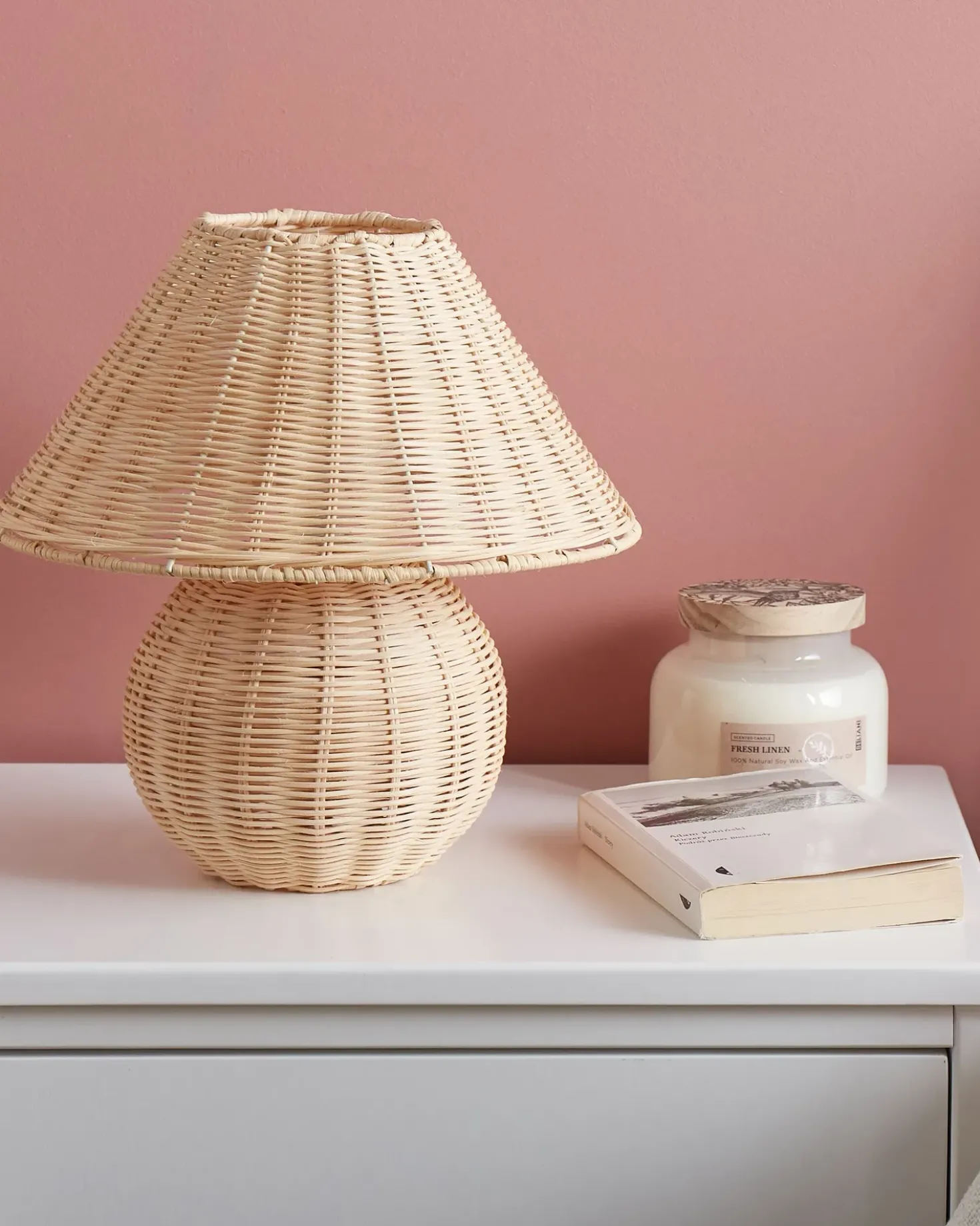 Lampada da tavolo CINDER Rattan Naturale