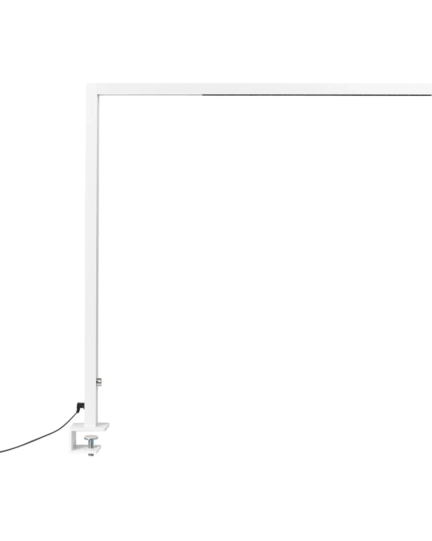 Lampada da tavolo con morsetto a LED VOLANS con dimmer Metallo Bianco