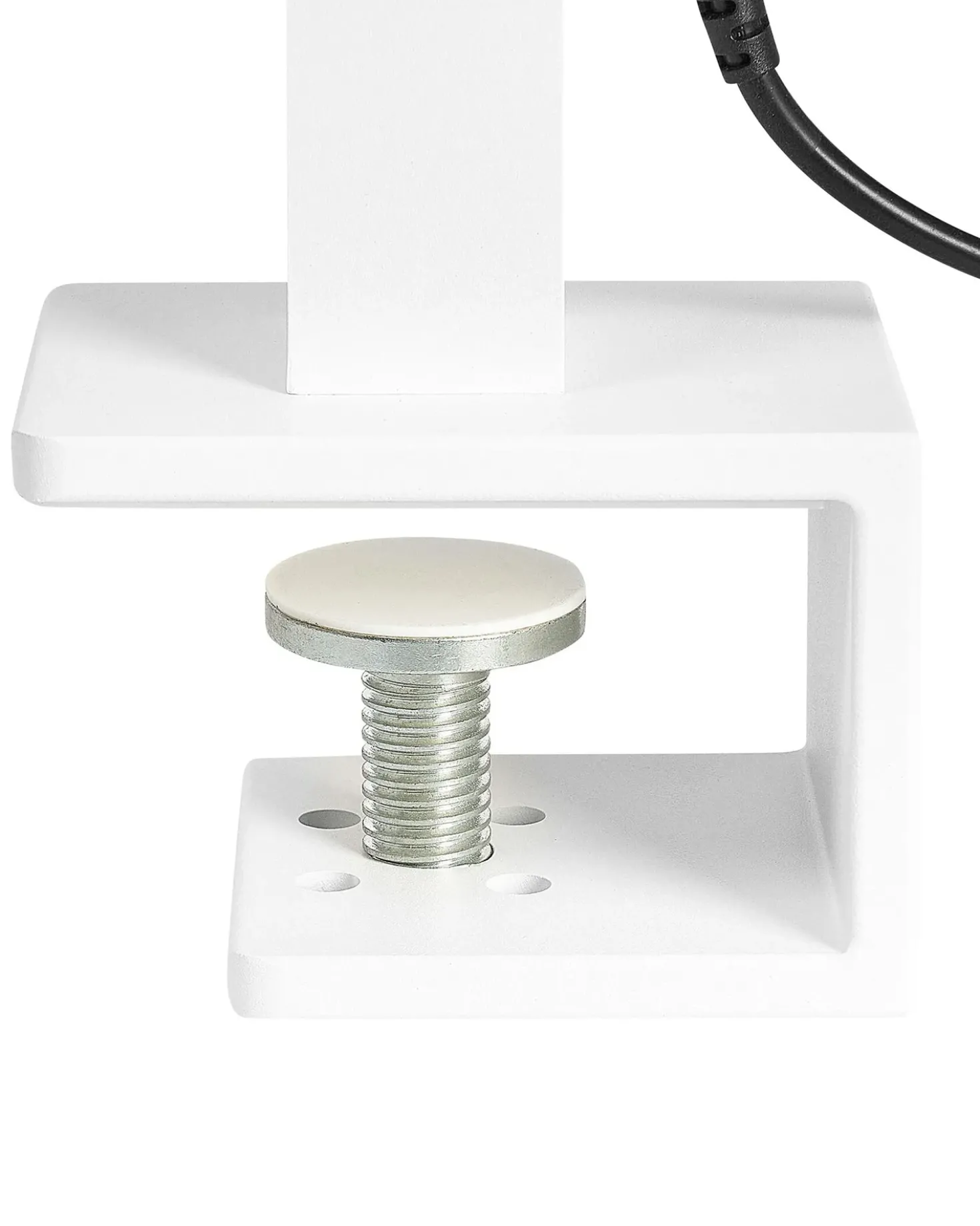 Lampada da tavolo con morsetto a LED VOLANS con dimmer Metallo Bianco
