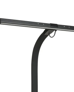 Lampada da tavolo con morsetto a LED AURIGA con sensore di movimento Metallo Nero
