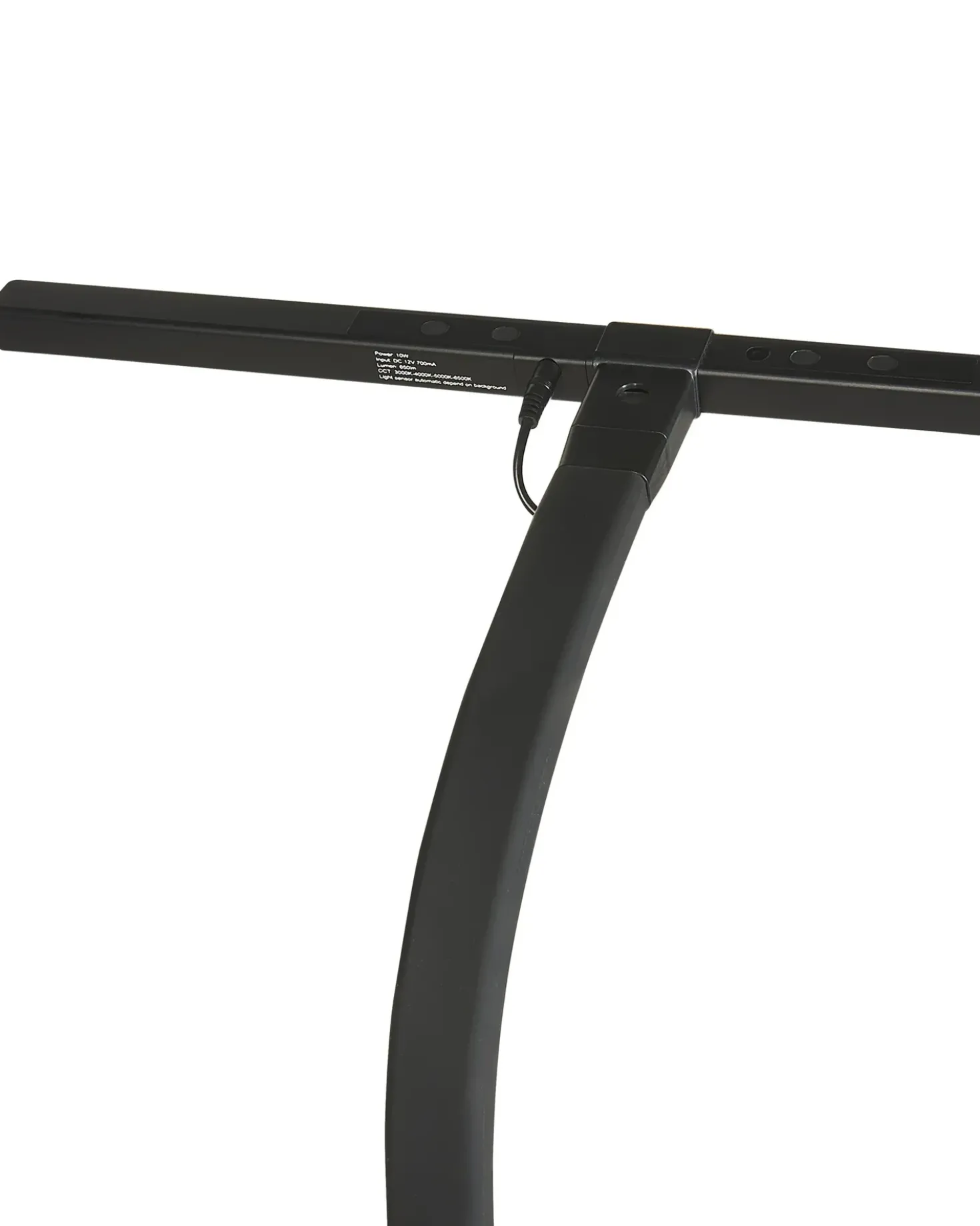 Lampada da tavolo con morsetto a LED AURIGA con sensore di movimento Metallo Nero