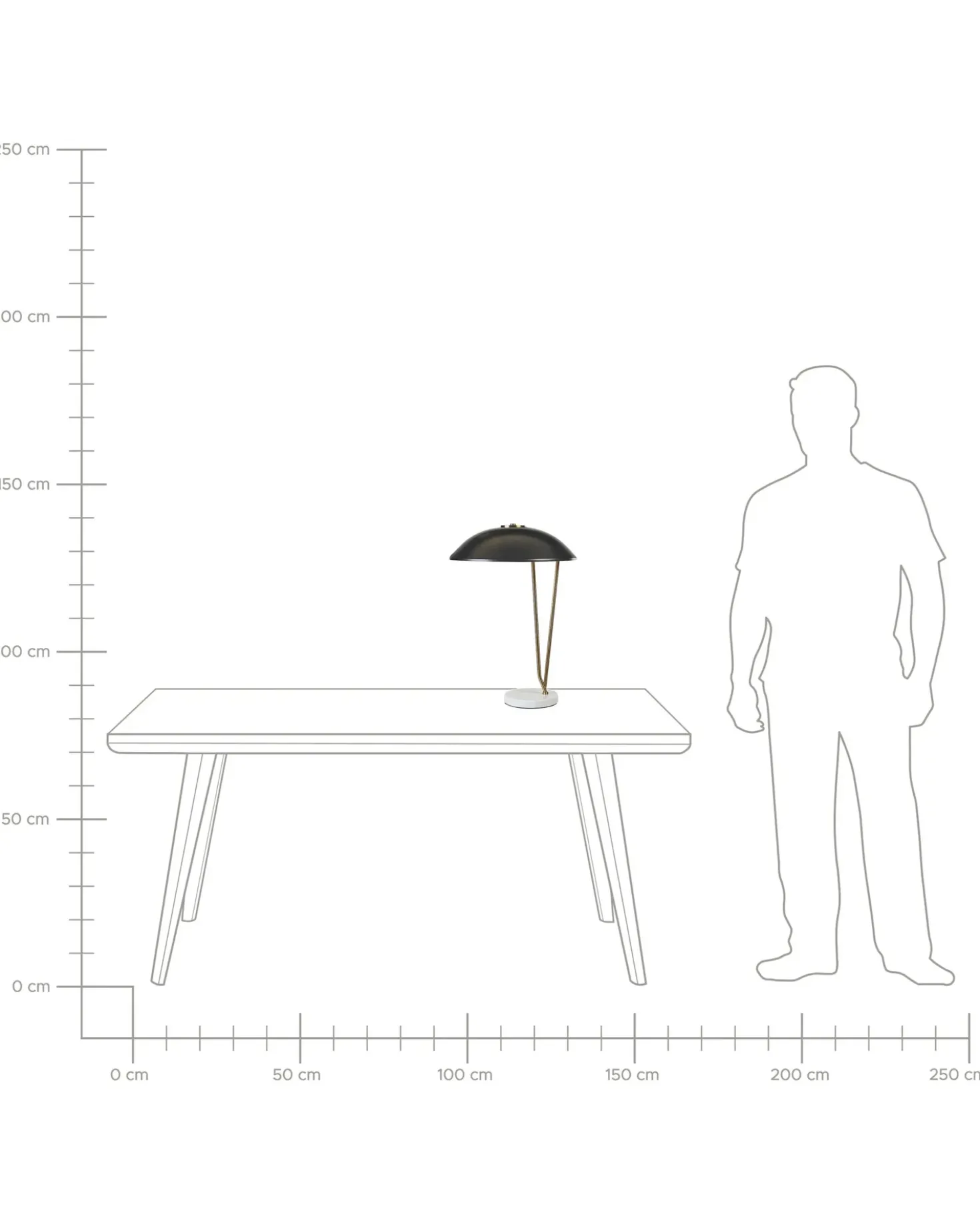Lampada da tavolo DANTO Metallo Nero