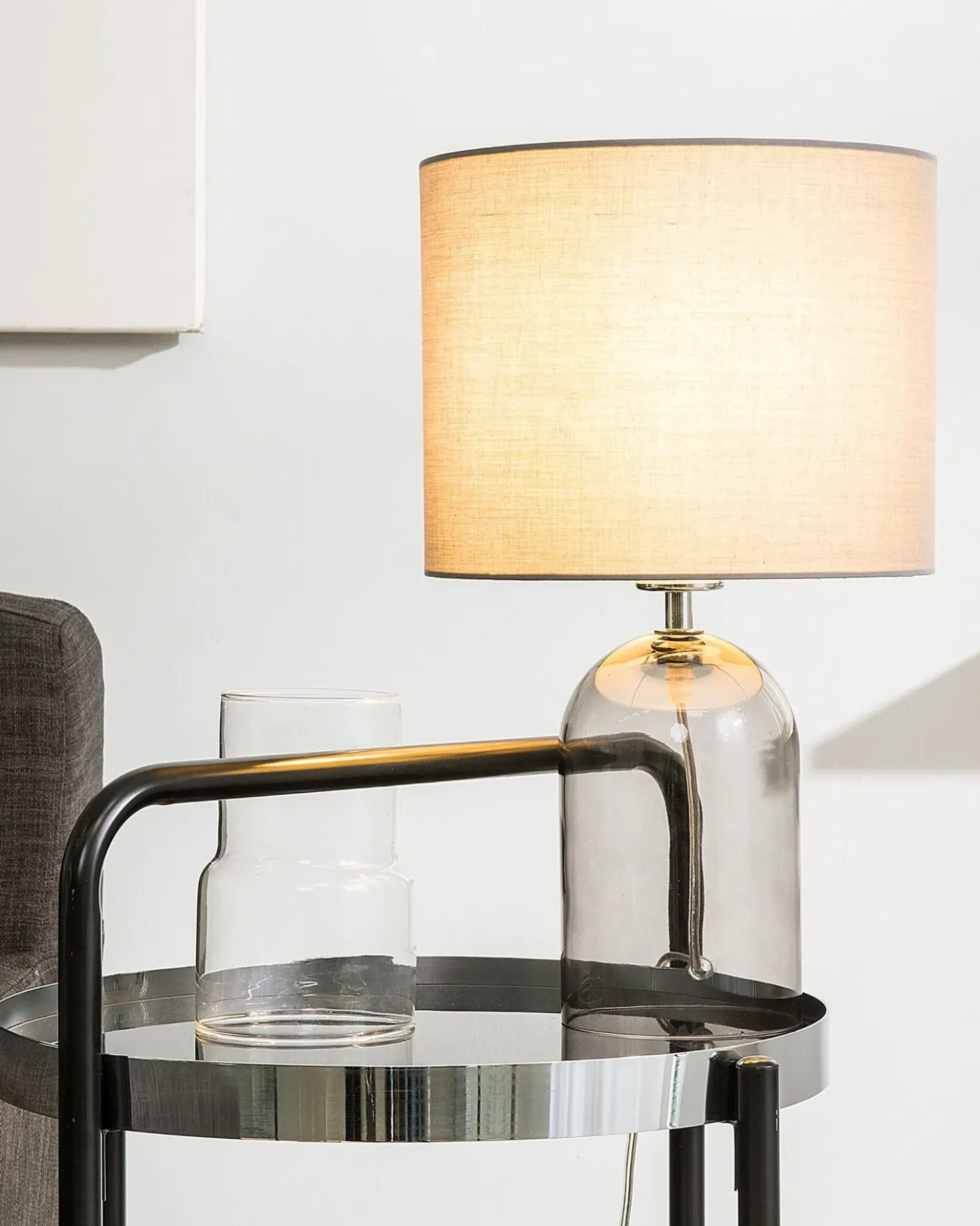 Lampada da tavolo DEVOLL Vetro Grigio