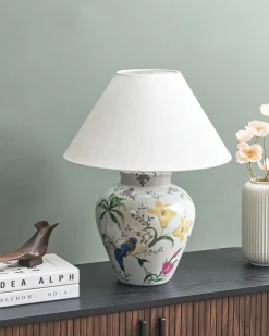 Lampada da tavolo DIOGO Porcellana Bianco
