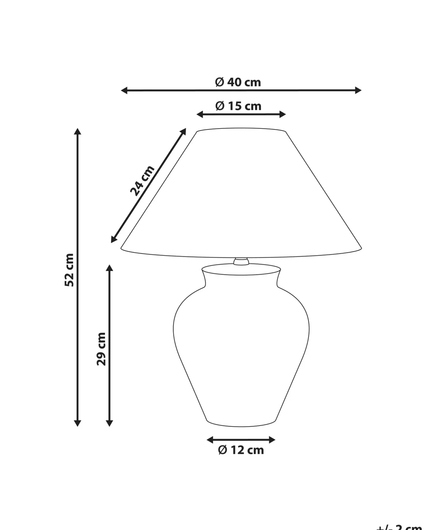 Lampada da tavolo DIOGO Porcellana Bianco