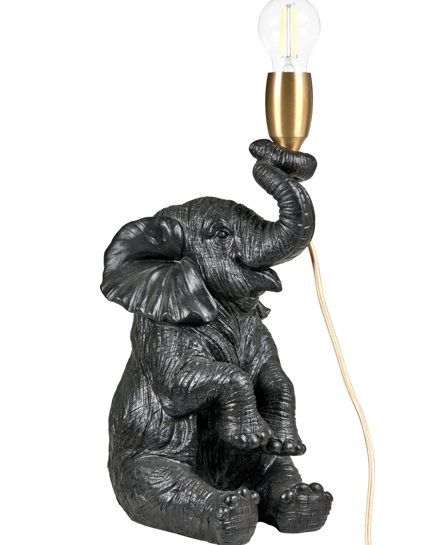 Lampada da tavolo Elefante FORTUNA Nero