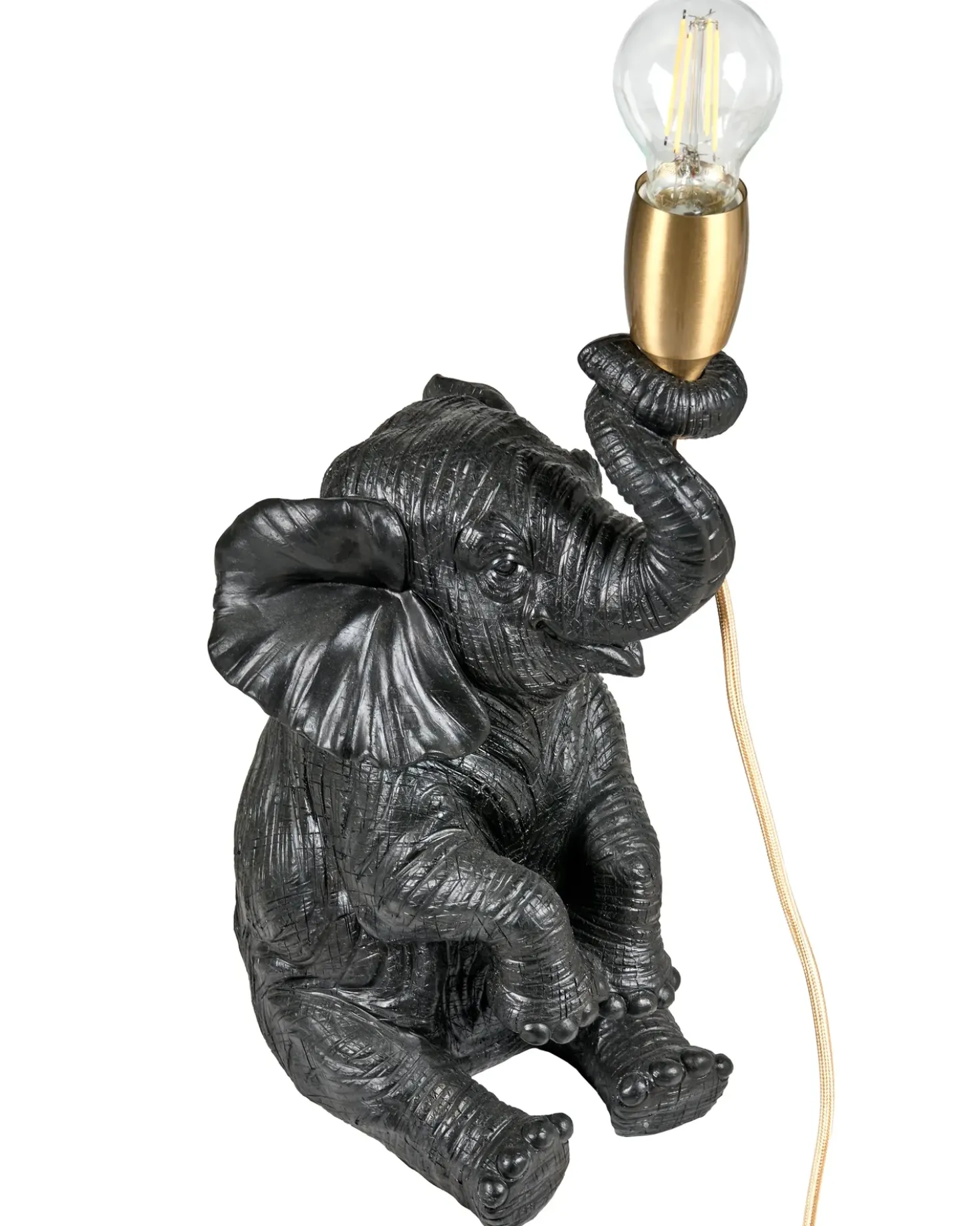 Lampada da tavolo Elefante FORTUNA Nero