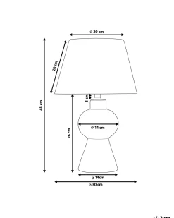 Lampada da tavolo FABILOS Ceramica Arancione