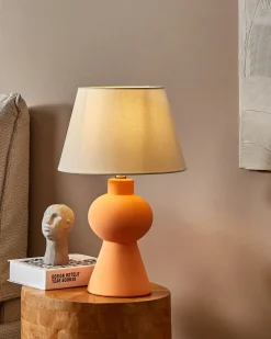 Lampada da tavolo FABILOS Ceramica Arancione