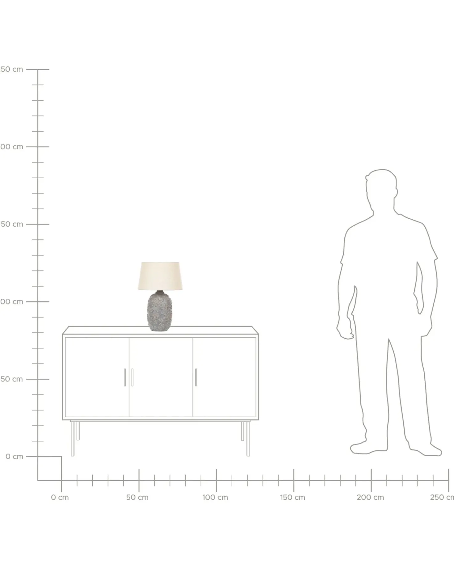 Lampada da tavolo FERREY Ceramica Grigio